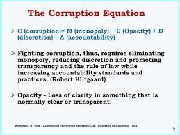 The Corruption Equation